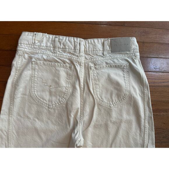 We The Free Aster Straight Jeans size 33 100% Cotton Cream - Picture 8 of 16